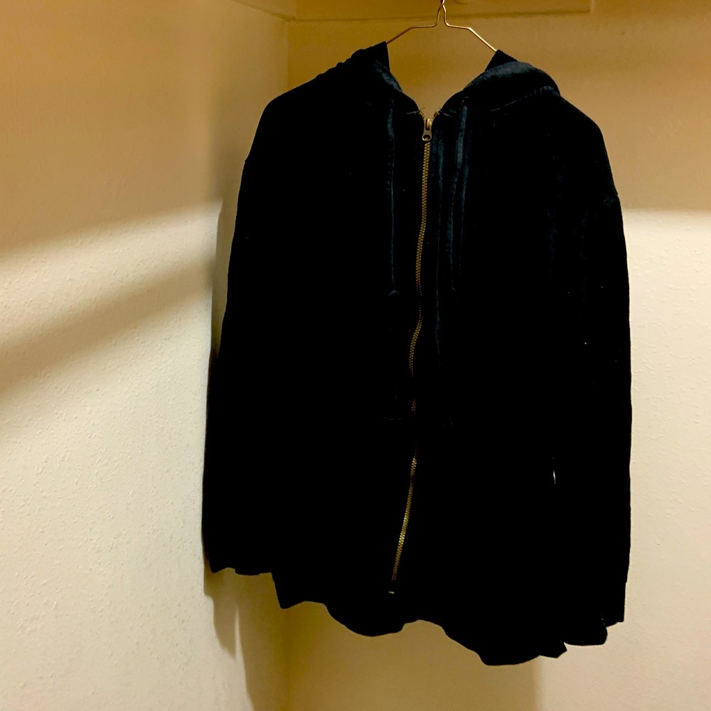 Black hoodie.